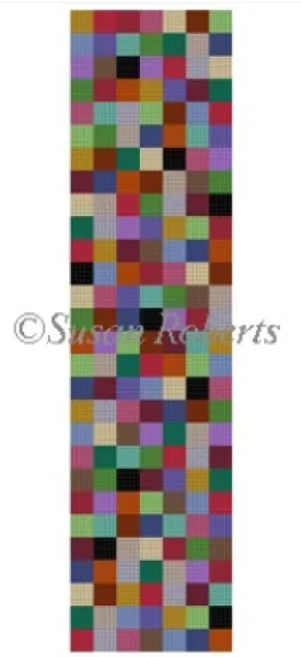 0661 Multi Checkers Eyeglass Case