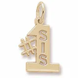 #1 Sis Charm In Yellow Gold