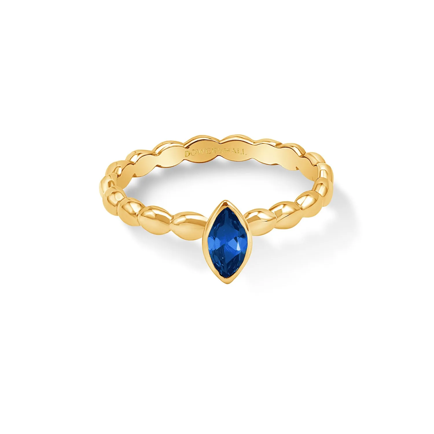 14k Bubbles Narrative Ring with Marquise Sapphire 0.25ct