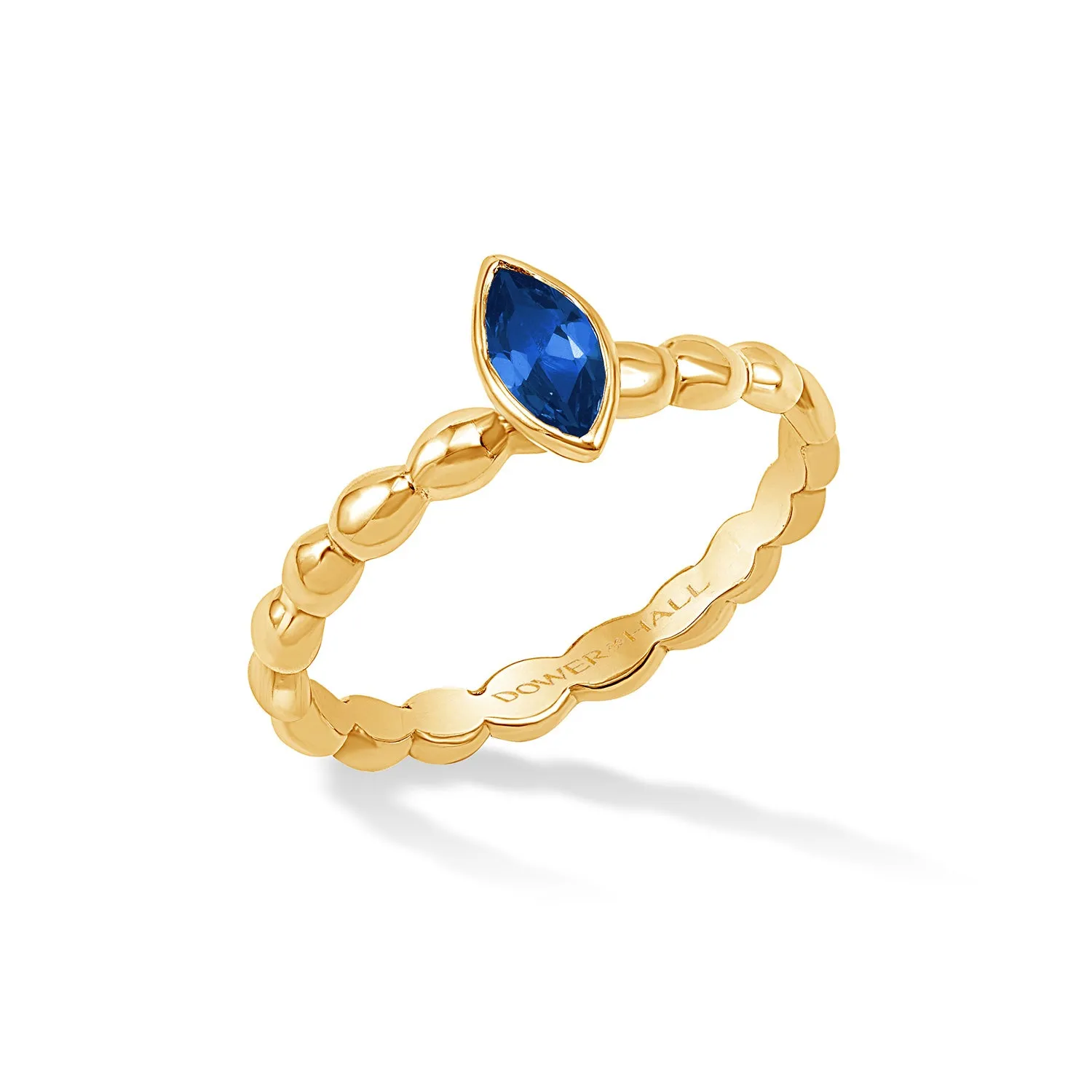 14k Bubbles Narrative Ring with Marquise Sapphire 0.25ct