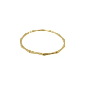 14k Gold Plated Bamboo Bangle