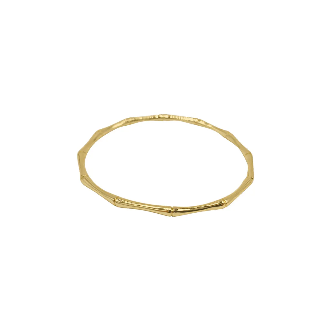 14k Gold Plated Bamboo Bangle