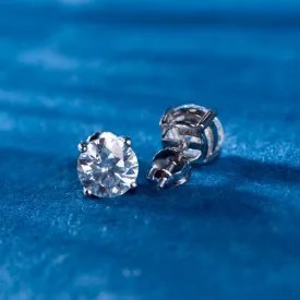 4MM Round Moissanite Stud Earrings