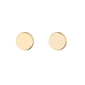 9kt Gold Mini Disc Stud Earrings