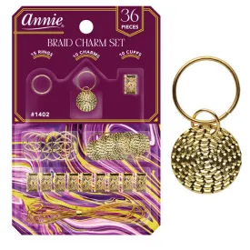 Annie Braid Charm Set - Patterned Circle #1402