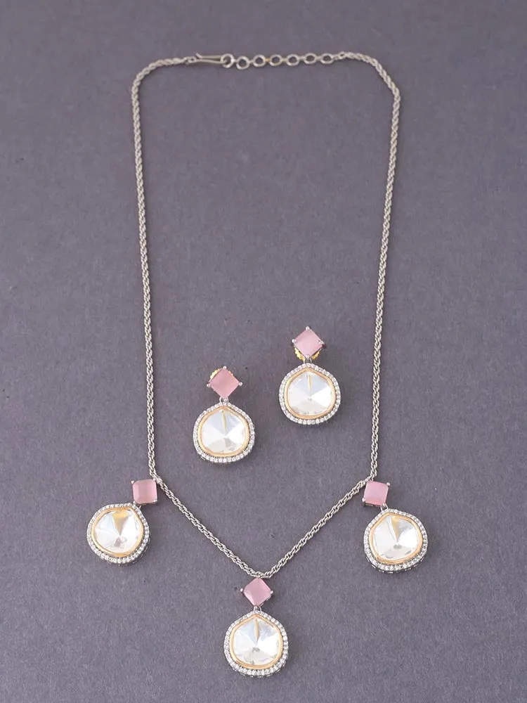 Antique Blush Azizah Zirconia Jewellery Set