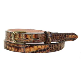 B1069 -  Savannah Hornback Gator Print Leather Belt