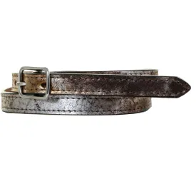 B1096 -  Vintage Metallic Print Leather Belt