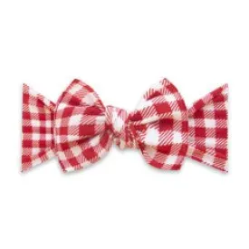 Baby Bling Bows Printed Knot: Cherry Check