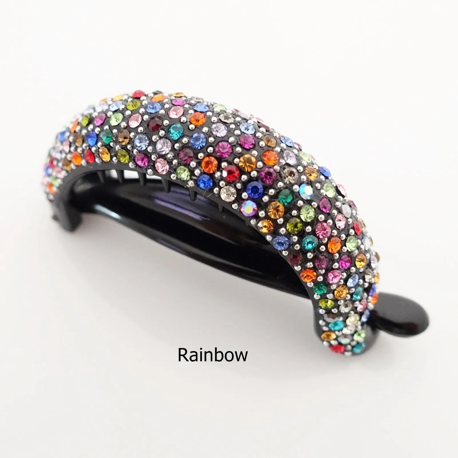 color rhinestone mounted hair moon hair claw clip dazzling hair claw clip