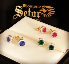 Colourful stud earrings