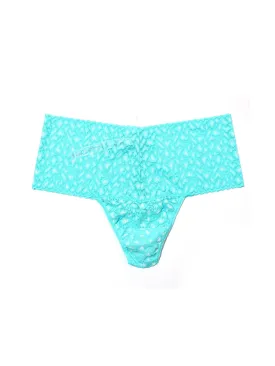 Cross Dye Leopard Plus Retro Thong Radiant Turquoise/ White