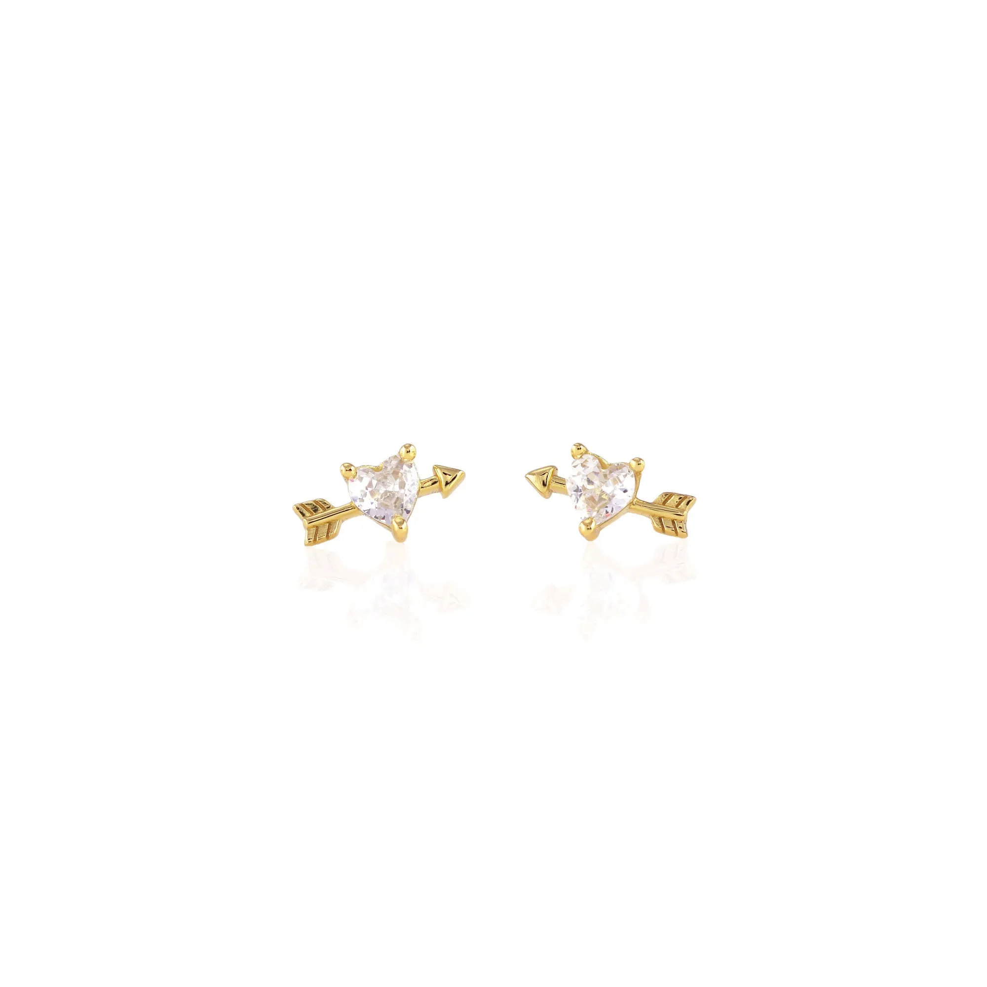 Cupid's Heart Stud Earrings