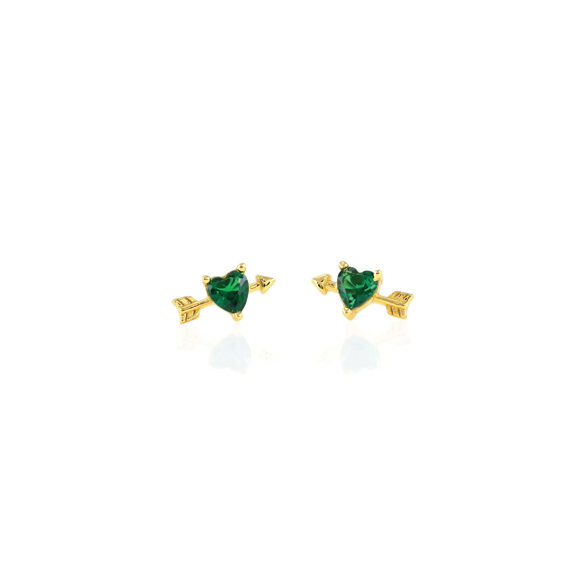 Cupid's Heart Stud Earrings