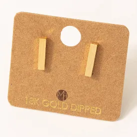 Dainty Mini Bar Stud Earrings