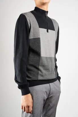 DT 1/4 Zip Geometric Ls