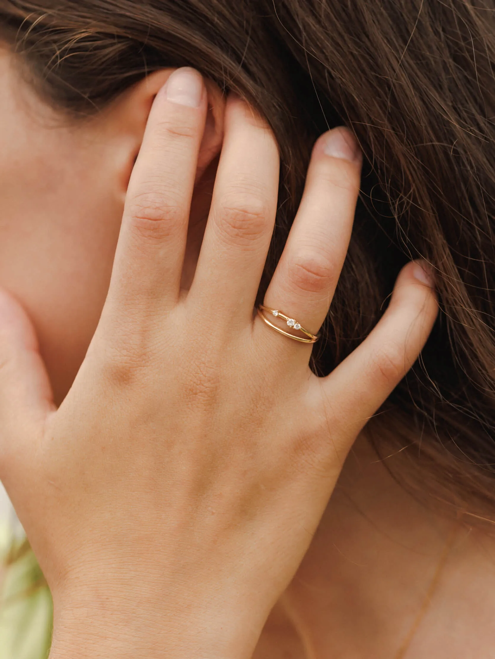 Eclipse White Sapphire Ring