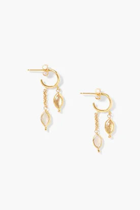 Indira Drop Earrings Moonstone Mix