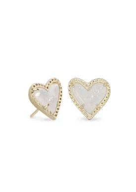 Kendra Scott Ari Heart Drusy Stud Earring