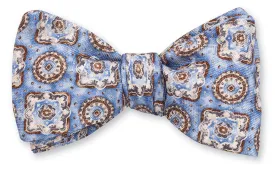 Light Blue Bernadette Medallions Bow Tie - B5422