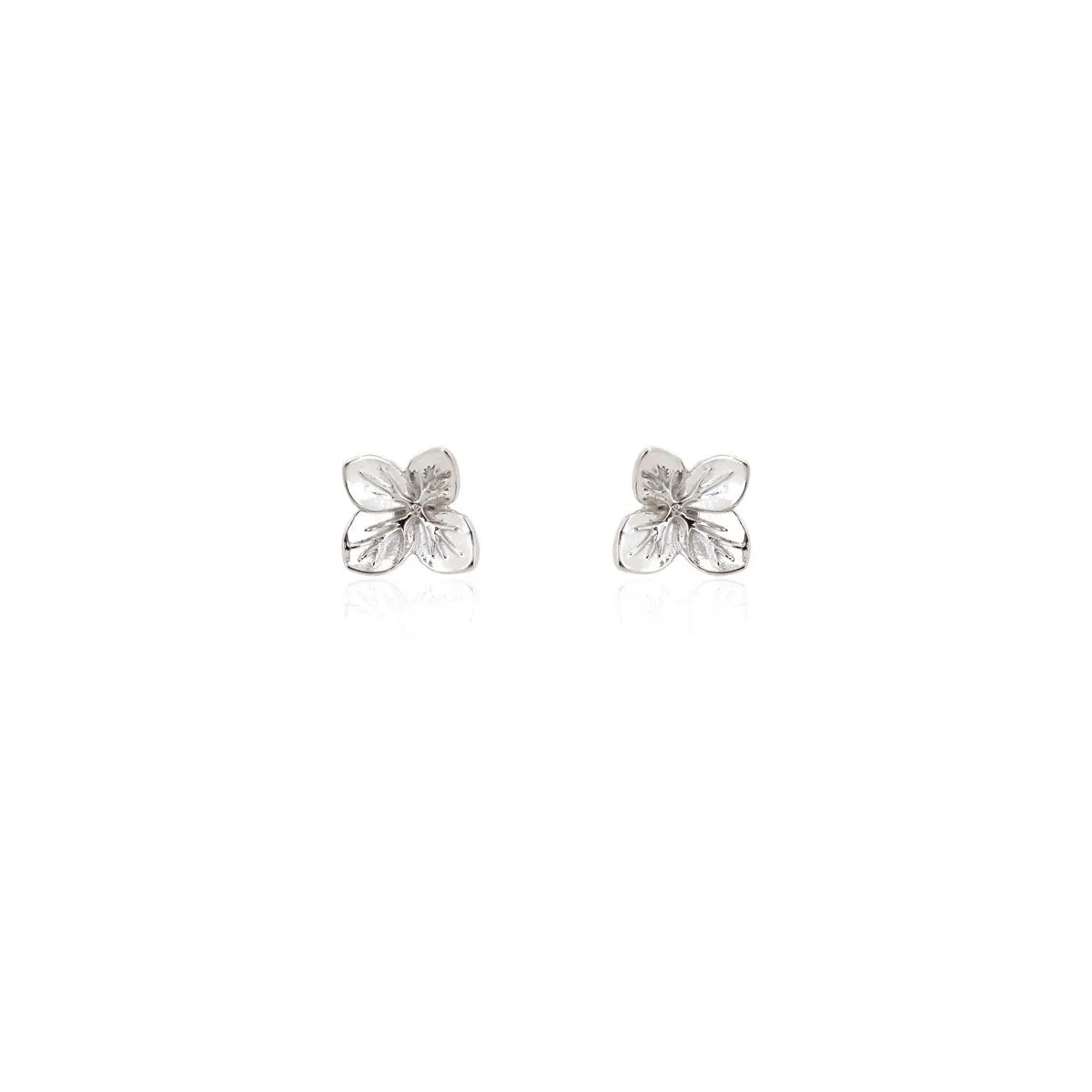 Linda Tahija Hydrangea Stud Earrings, Silver