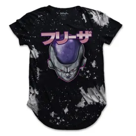 Lord Frieza Black Tie Dye Curved Hem Tee - Limited - No Restock