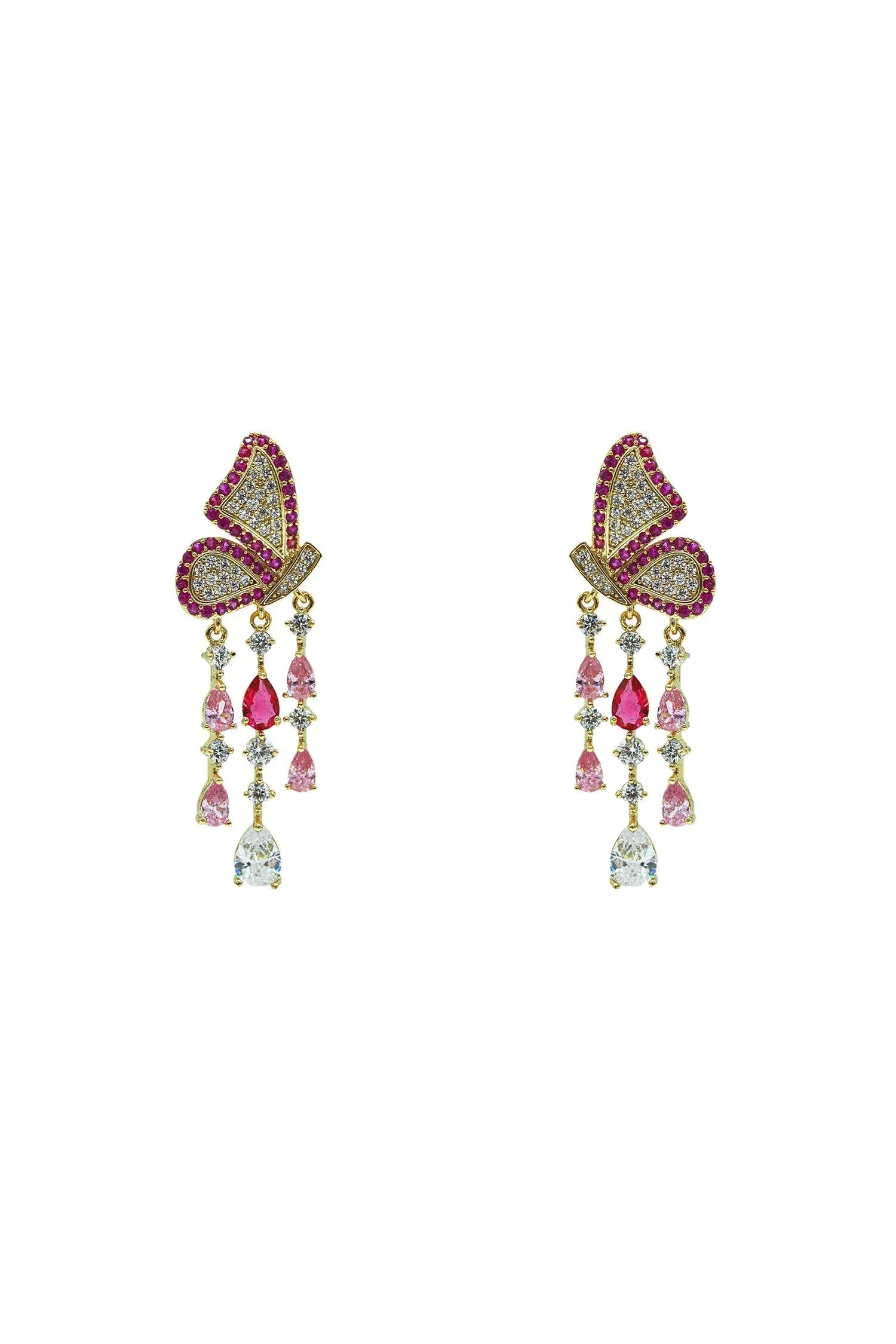 Mariposa Rosy Butterfly Earrings