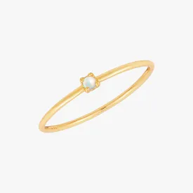 Minimal Opal Ring Gold