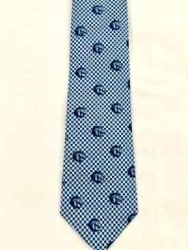 Navy Gingham Tie