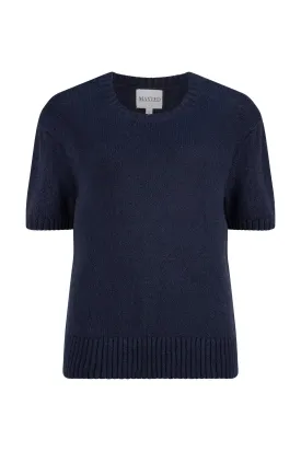 Navy Knit Tee