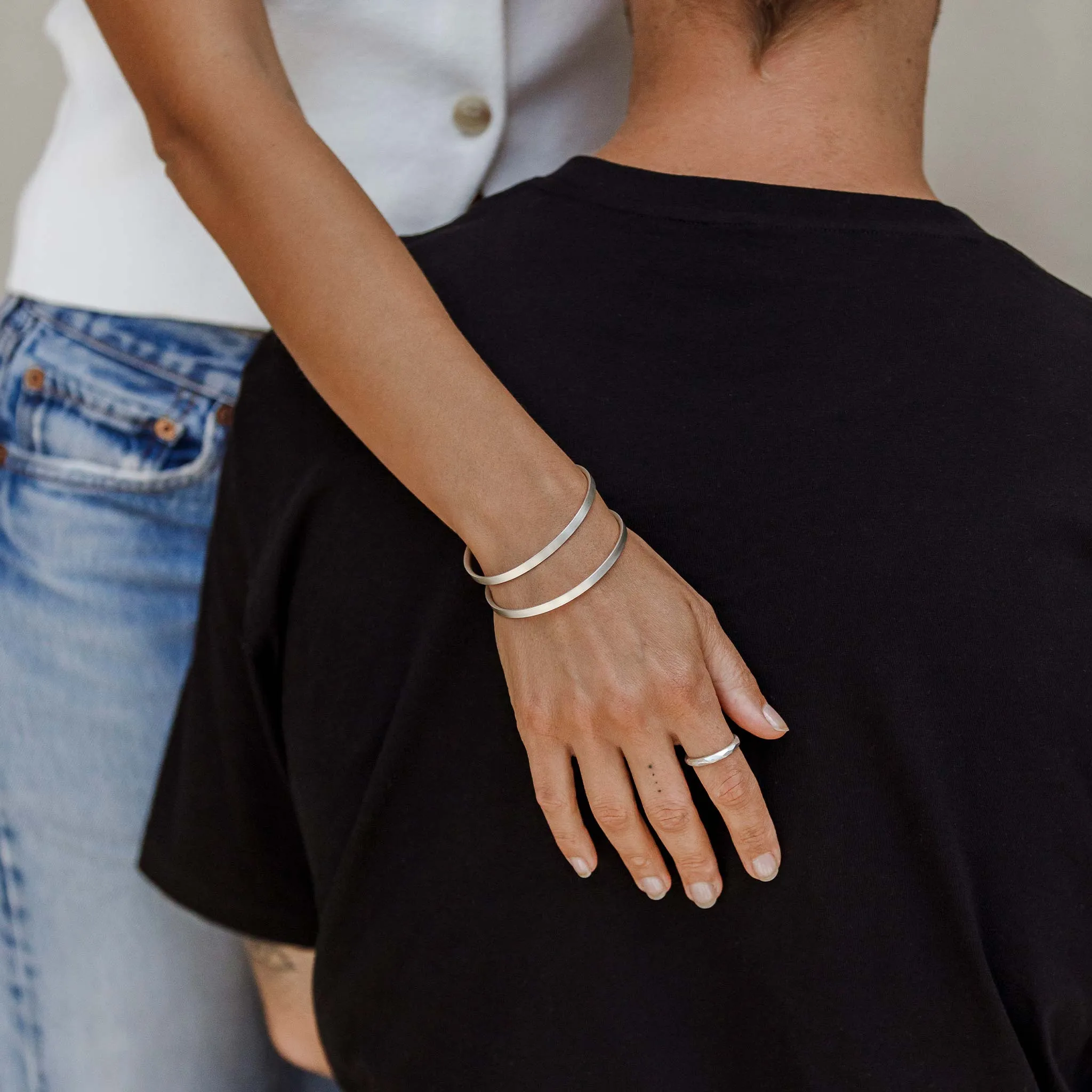 Nomad Silver Faceted Ring