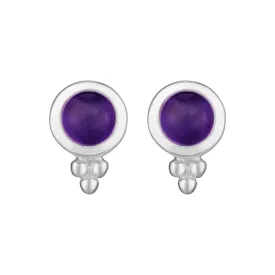 ORB - Sterling Silver & Amethyst Studs