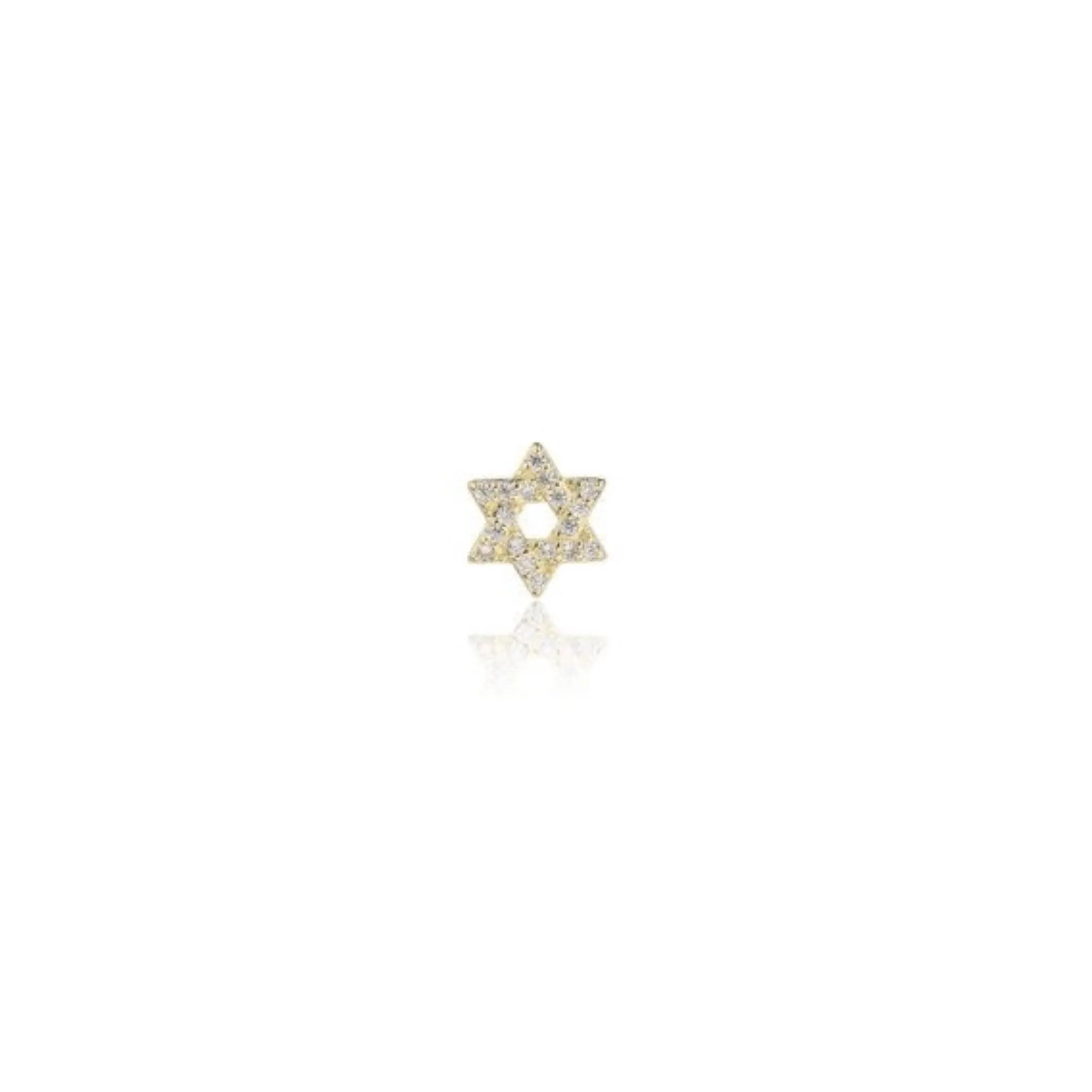 Pave Magen David Stud Earring