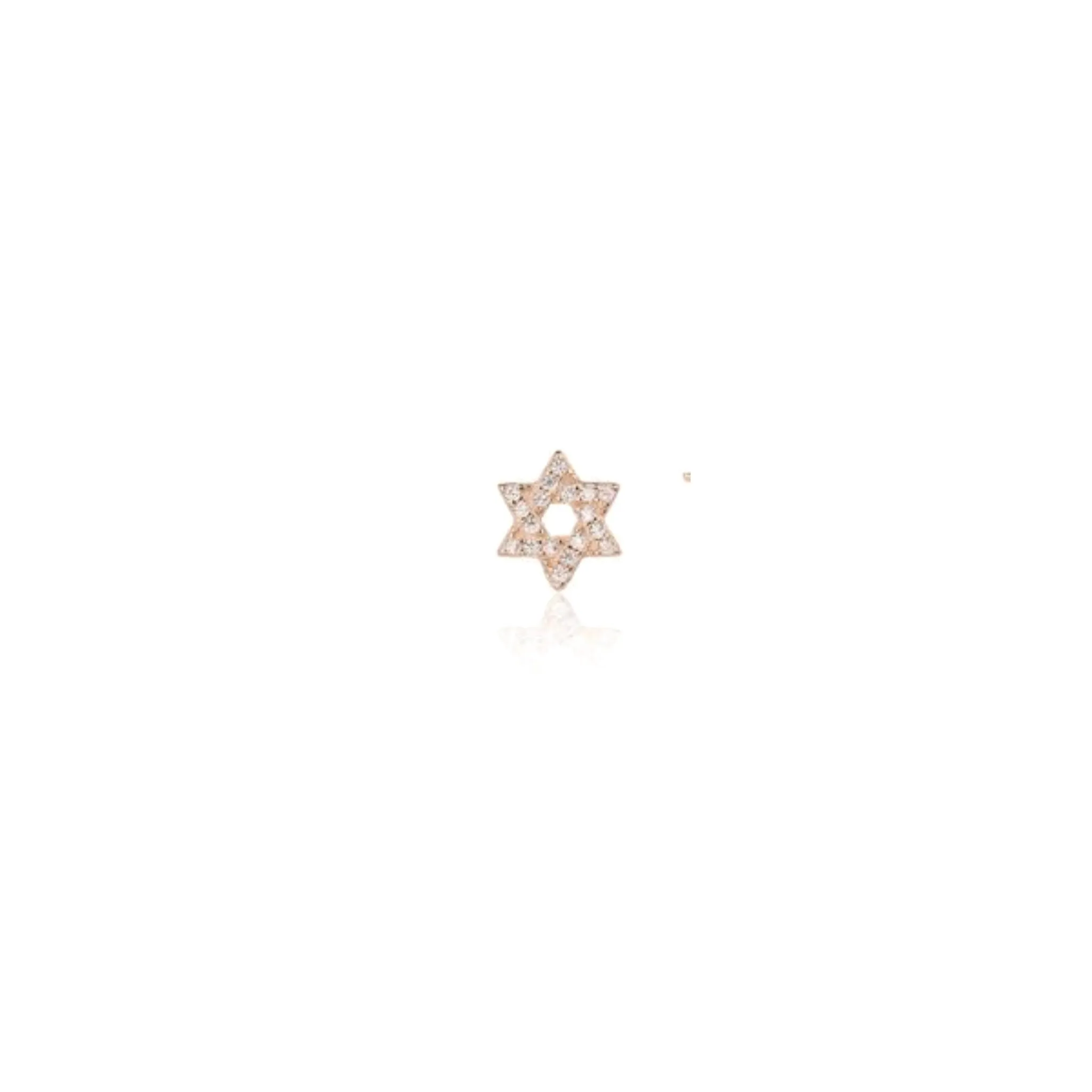 Pave Magen David Stud Earring