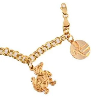 University of Florida 14K Gold Charm Bracelet