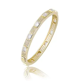 Zircon Cuff Bangle Bracelet